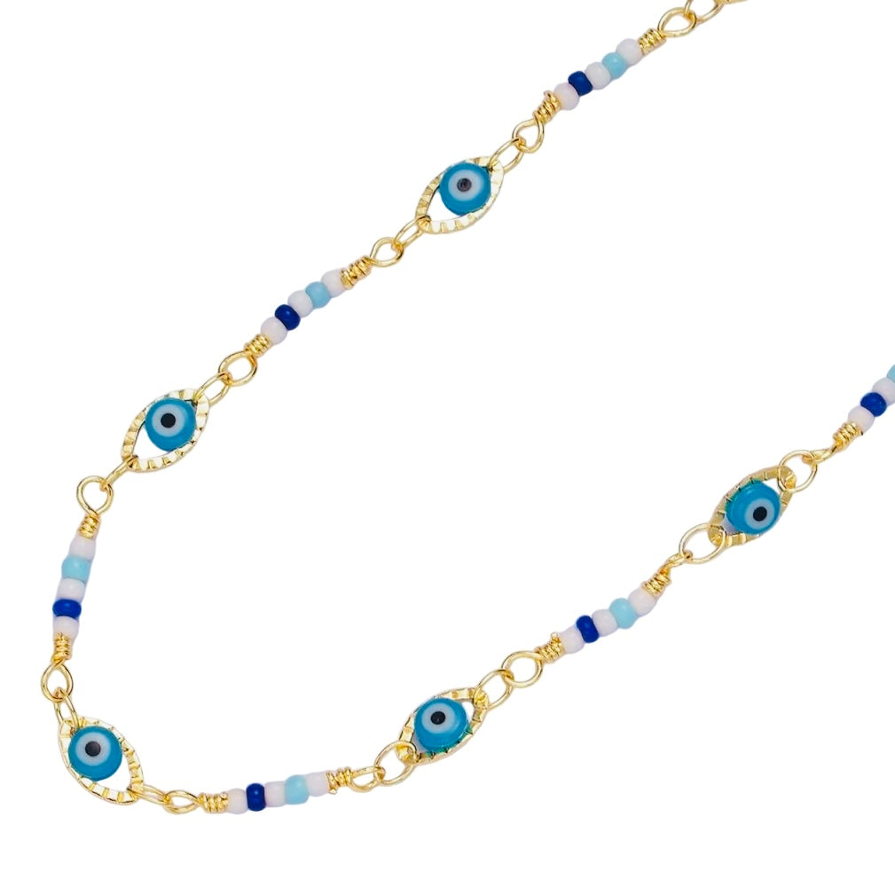 Turquoise Beaded Eye Chain