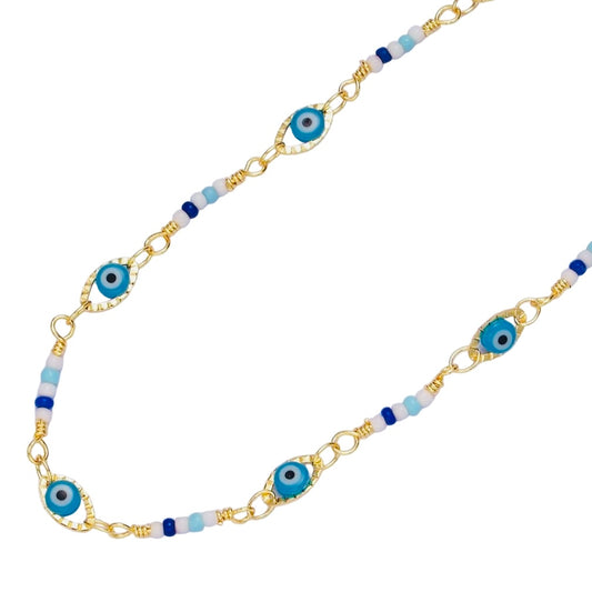 Turquoise Beaded Eye Chain