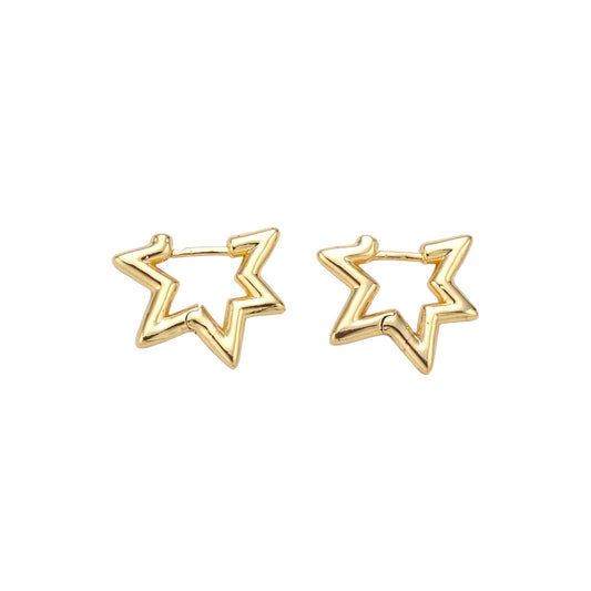 Shooting Star Hoop Earrings