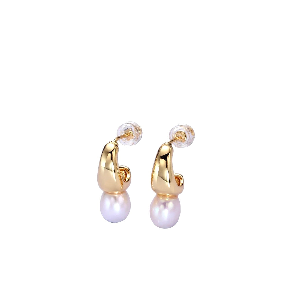 Diana Pearl Drop Stud Earrings